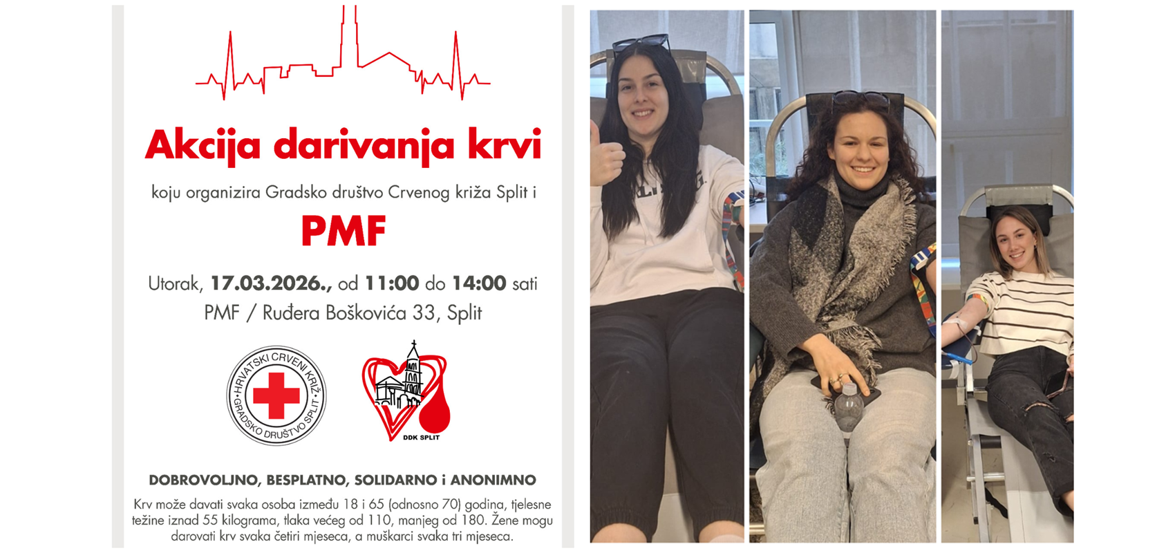 Akcija dobrovoljnog darivanja krvi na Prirodoslovno-matematičkom fakultetu